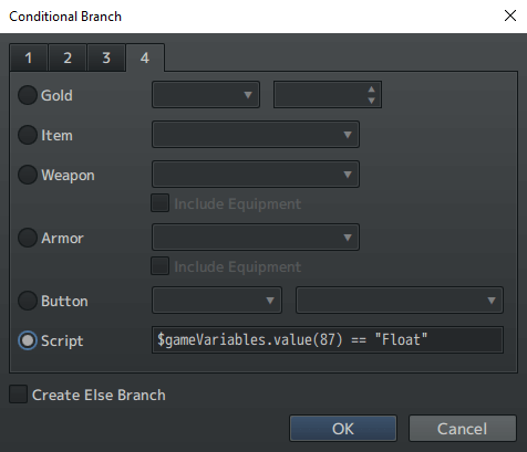 Conditional Branch Script